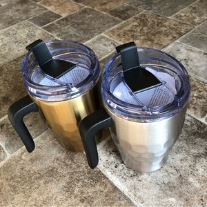 BRAND NEW set of 2 Primula insulated mugs